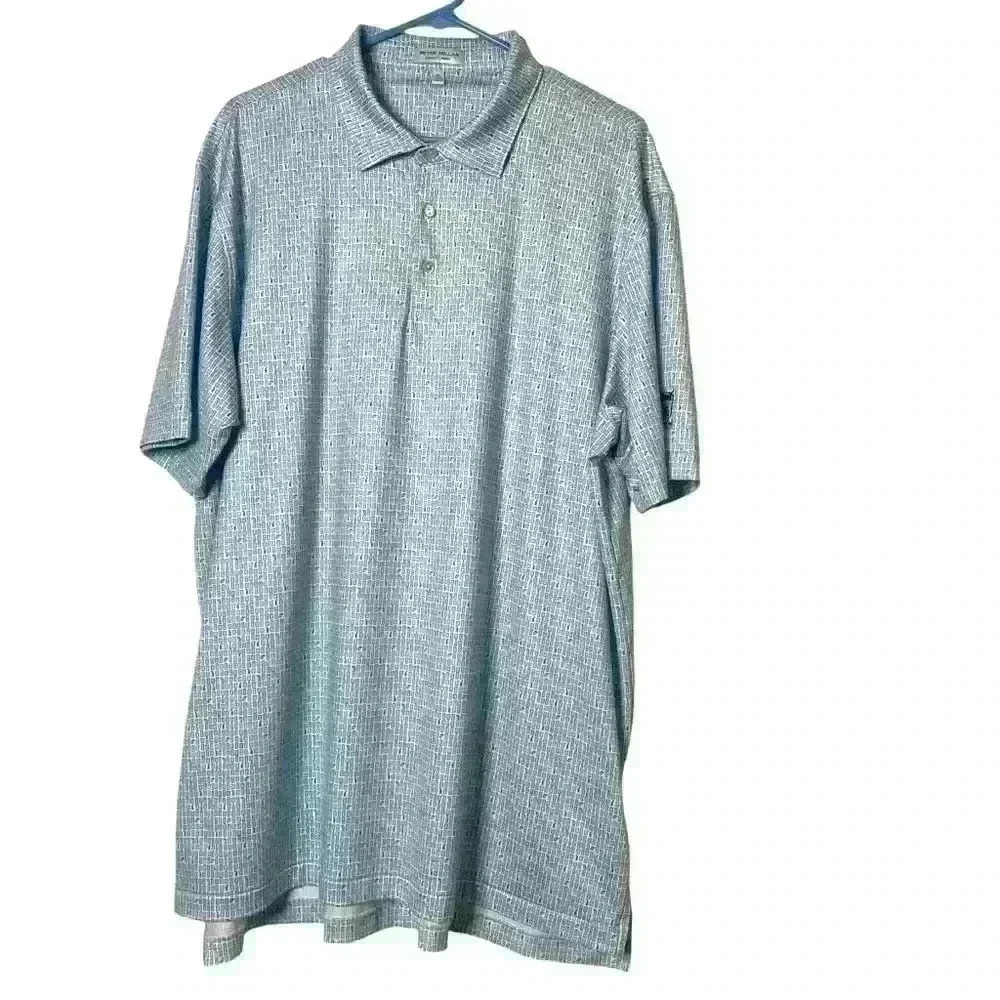 Peter Millar Crown Sport Summer Cowboy Men’s Performance Golf Polo Shirt,SZ-XL